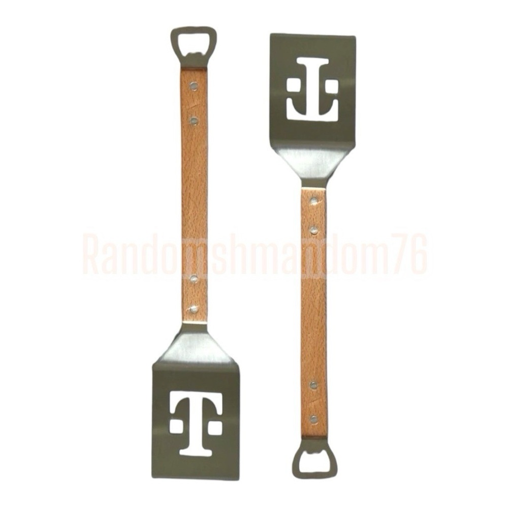 Set of 2 - T-Mobile Wooden Handle Spatula With Bottle Opener!